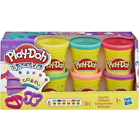 Pâte à modeler - PLAYDOH - La Pate - Paillettes - Colorée et scintillante - 3 ans et plus