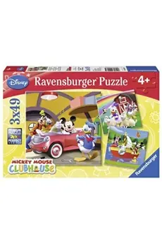 MICKEY MOUSE Puzzles 3x49 pièces - Tout le monde aime Mickey - Ravensburger - Lot de puzzles enfant - Dès 5 ans