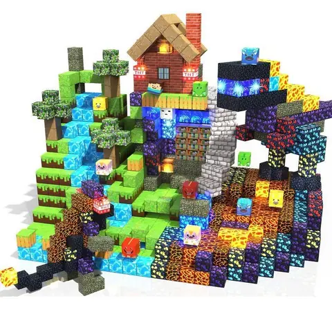 Blocs de Construction Magnétiques Aventure de Voyage dans le Temps avec 150 Cubes Magnétiques - Set de Construction Magnétique