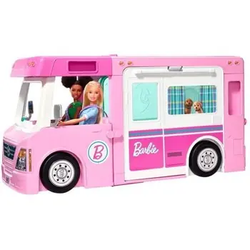 BARBIE Camping-Car de Rêve 3-en-1 - 55 cm