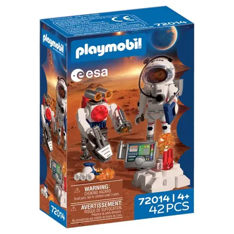 Playmobil 72014 Astronaute de lESA avec robot Lespace 42 pièces dès 4 ans
