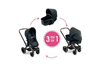 Landau 3 en 1 Cybex Priam Noir pour poupon 36 / 42 / 52 cm