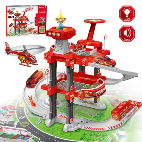 Garage de Jeu Garage de Stationnement pour Enfants avec Lumiere et Sons
