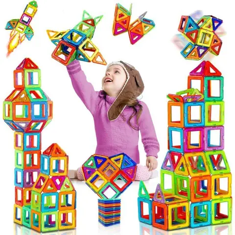 Construction magnétique pour enfants de 3 4 5 ou 6 ans 40 blocs jouets de construction cadeaux de Noël ou danniversaire