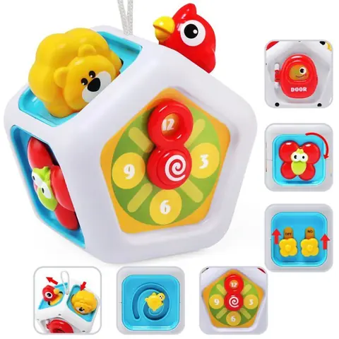 Cube dActivités Sensoriel Montessori 6 en 1 - Jouet dÉveil Bébé 1 2 3 Ans Cadeau Éducatif Voyage Garçon Fille