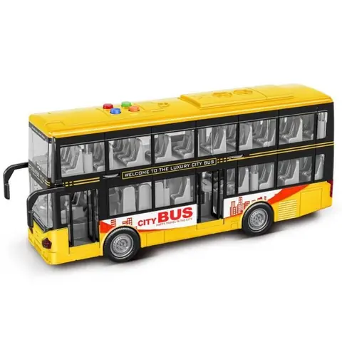 Jouet bus voiture jouet à partir de 234 ans Jouet bus à impériale Jouet voitures 1:16 camion jouet Cadeau jeune 2 3 4 5 ans