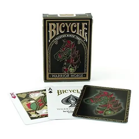 Jeu de cartes - Bicycle - Warrior Horse - Index Petite - Finition coussin dair