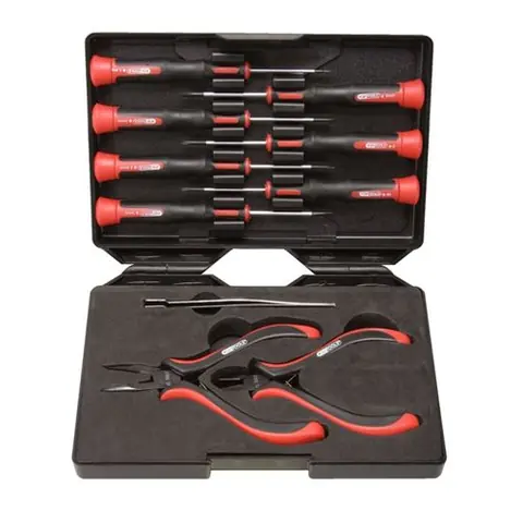 Jeu de pinces et tournevis électroniques, 10 pièces
