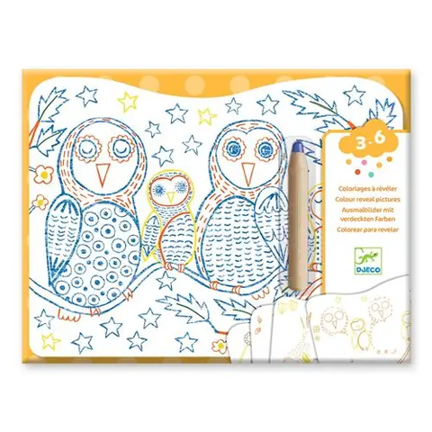 Dessin et coloriage enfant Djeco Familles des sous-bois