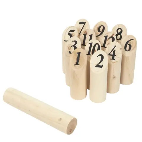Jeu De Quilles - Mister Gadget - En Bois - Nordique - Marron Et Noir