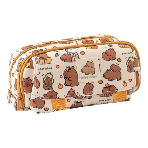 1 Trousse À Crayons Capybara 2 Pendentifs Capybara Jolie Trousse À Crayons En Forme DAnimal Rangement Polyvalent