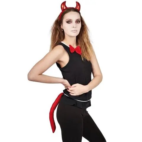 Accessoire déguisement Halloween Diable rouge: 1 serre-tête + 1 noeud papillon + 1 queue REF/60125 ptit clown