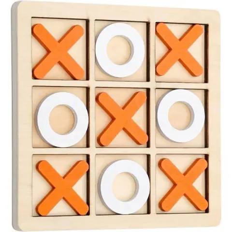 Jeu de Morpion pour Enfants Et Adultes Jeux de Société Classiques en Bois Jeu Éducatif pour Enfants Famille Amis