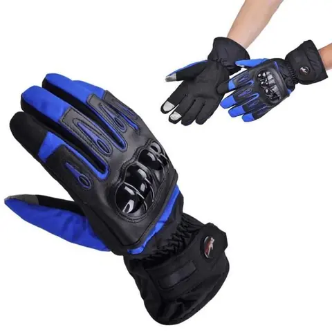 Gants Moto Hiver Automne Imperméable à lépreuve du Vent Plein-Doigt Ecran Tactile Femme Homme Gants de Protection