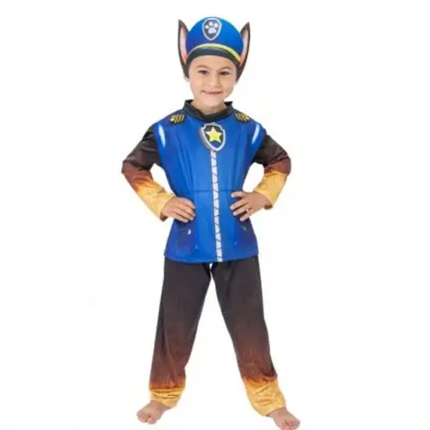 DÉGUISEMENT CHASE PAT PATROUILLE ENFANT 3/4 ANS Bleu Turquoise Ciel Marine