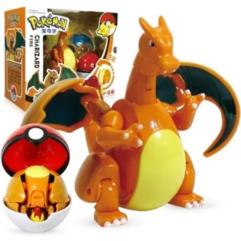 Figurine Pokemon - Bakugan - Dracofeu - Pokeball - Certification CE - Anime Jeux Vidéo