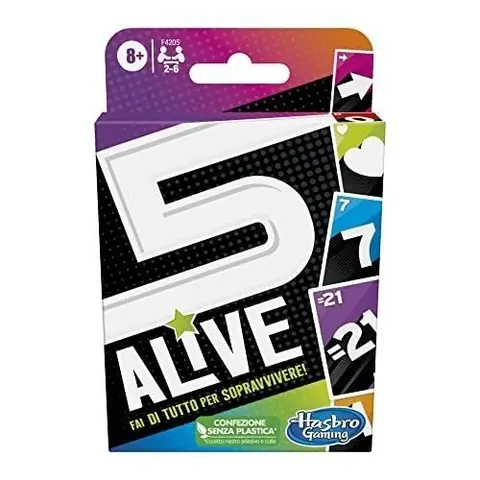 Jeu de cartes - HASBRO GAMING - 5 ALIVE - Amusant et stratégique - Pour 2 à 6 joueurs - À partir de 8 ans