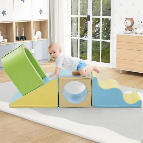 Modules de Motricité - DREAMMESPACE - 6 en 1 - Mousse souple - Colorée - Pour enfants à partir de 3 ans