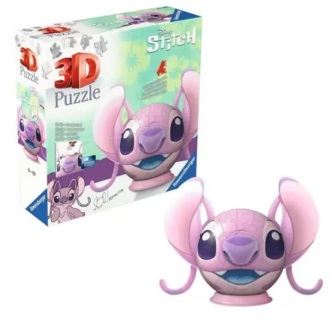 Puzzle 3D - Angel - Disney Stitch - 72 pièces - 13 cm de diamètre - Pour enfants à partir de 12 ans