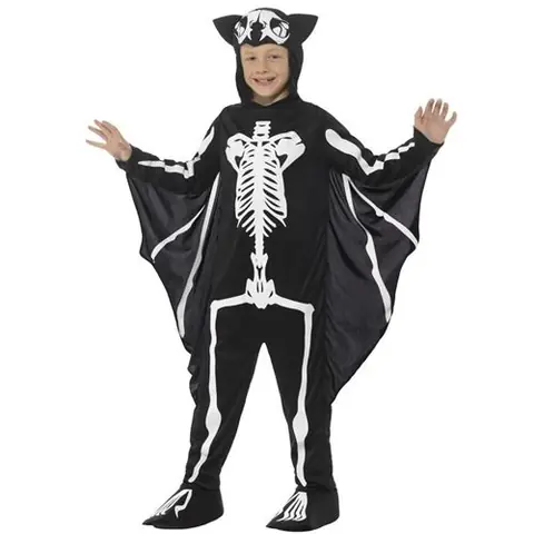 déguisement squelette chauve-souris enfant - 10/12 ans - noir - smiffys 45123/l