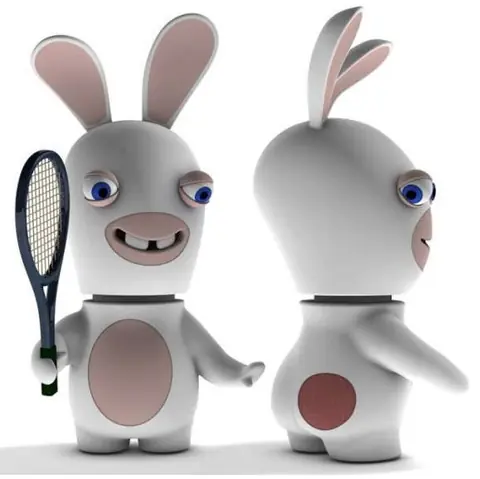 Jouet - LES LAPINS CRETINS - Pack 2 statuettes Bobble Head Tennis - Blanc - UBISOFT - 3 ans et plus