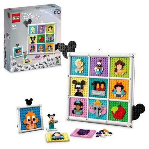 LEGO® Disney 43221 100 Ans dIcônes Disney Création dArt Mural avec Mickey Mouse pour Enfants