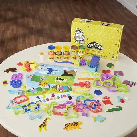 PLAY-DOH - Coffret Ecole de pâte à modeler avec 10 pots de 56 g chacun