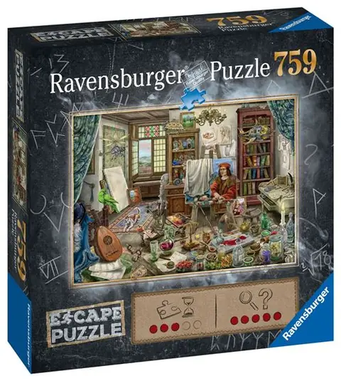 Escape puzzle - Atelier d'artiste - Ravensburger - Puzzle Escape Game 759 pièces - Dès 14 ans