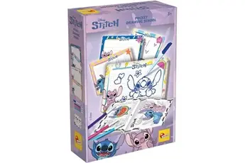 Pocket Studio de Dessin - Stitch - LISCIANIGIOCHI - Kit Dessin - Ardoises effaçables - Feutres inclus - Des 3 ans