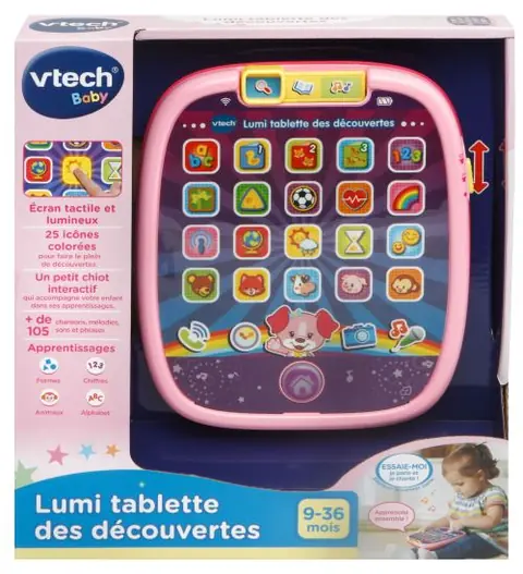 VTECH BABY - Tablette Enfant - Lumi Tablette des Découvertes Rose - Tablette Enfant