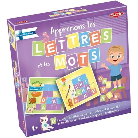 Apprenons les Lettres et les Mots - Jeu éducatif - TACTIC - 2 joueurs et plus - Dès 4 ans