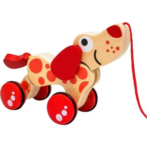 Jouet en Bois à Tirer - Chien - Motricité développement - Garçons Filles Enfant de 12 Mois