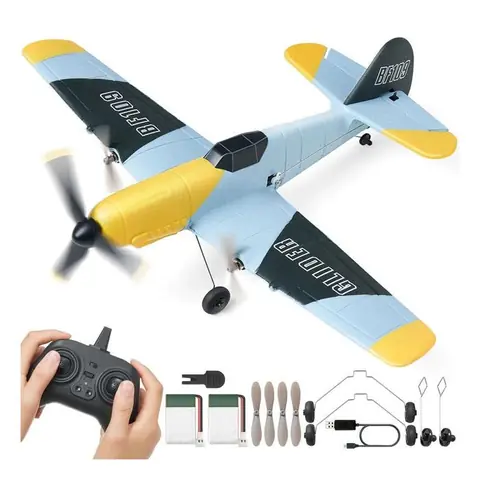 Avion RC 2.4G 3CH BF109 – Planeur Télécommandé EPP avec 2 Batteries