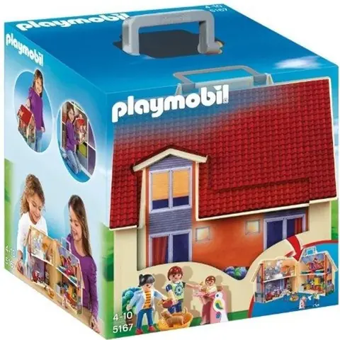 Jeu de construction - PLAYMOBIL - Maison transportable - 3 personnages - City Life