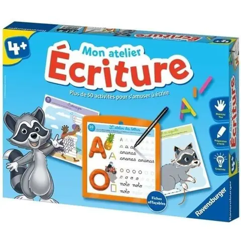 Mon atelier Ecriture - Coffret complet éducatif - Apprentissage de l'écriture - 50 activités - Ravensburger - Dès 4 ans