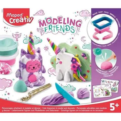 Set de modelage - MAPED - Modeling Friends Magical - Rose - Enfant - A partir de 5 ans