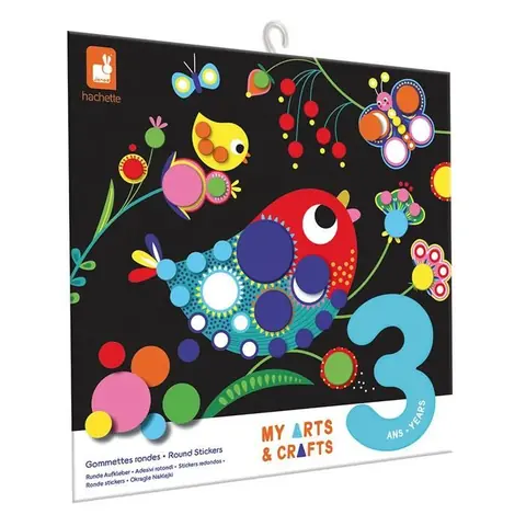 Gommettes Rondes - My Arts & Crafts – Dès 3 Ans - 4 Tableaux - Kit Loisir Créatif Enfant