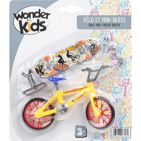 Vélo et mini skate - WONDERKIDS - BX 670A B - Multicolore - À monter soi-même - À partir de 3 ans