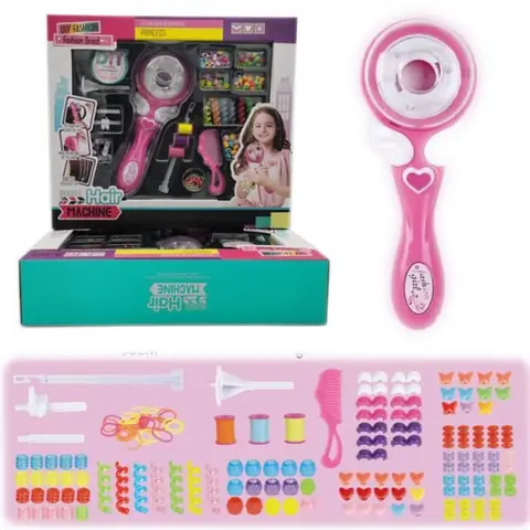 Machine à tresser automatique pour cheveux - Bijoux Déguisement - Rose - Enfant - Mixte