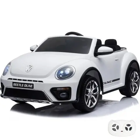 Voiture Enfants Volkswagen Beetle XL - 12V Batterie - 1 à 6 ans - Blanc