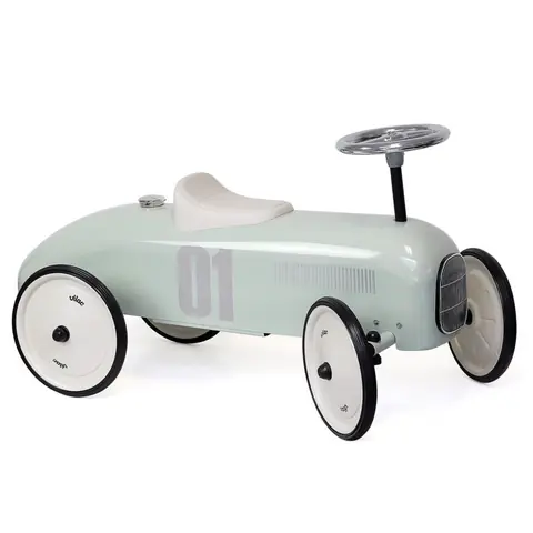 Porteur enfant - VILAC - 1057 - Voiture vintage vert sauge - Grandes roues caoutchouc - Assise 28 cm