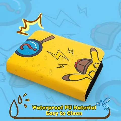 Album Livre de Protection Cartes - Pokémon - Rangement pour 400 Cartes - Design Portable et à Fermeture Éclair