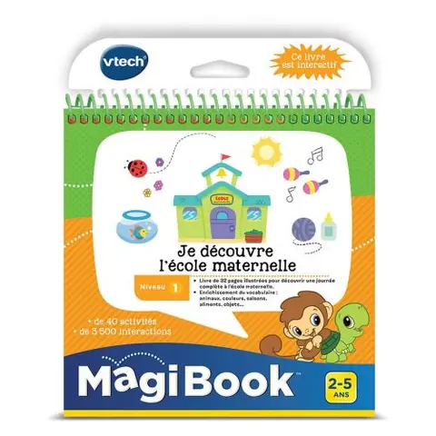 VTECH - Livre Interactif Magibook - Je Découvre L'École Maternelle