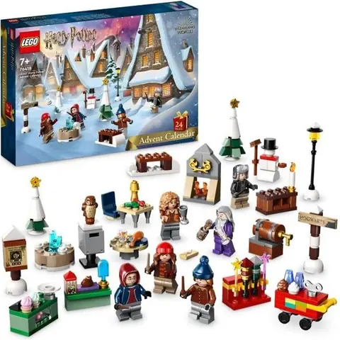 LEGO® Harry Potter 76418 Le Calendrier de l’Avent 2023 avec 24 Cadeaux dont 6 Minifigurines du Village de Pré-au-Lard Cadeau Noël
