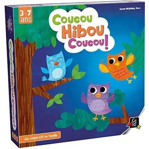 GIGAMIC Coucou Hibou Coucou - Jeu de plateau coopératif enfant 3-7 ans 2-4 joueurs 15 min