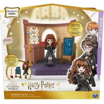 Harry Potter - Playset Cours de Sortilèges Magical Minis - 6061846 - Figurine exclusive Hermione et Accessoires - Wizard World
