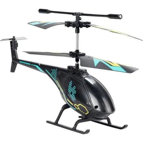 Hélicoptère télécommandé AIR MAMBA - FLYBOTIC - Technologie infrarouge - 2 canaux - Noir et bleu