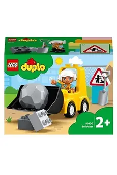 LEGO® 10930 DUPLO Le Bulldozer, Engins De Chantier Jouet Pour Enfant de 2 Ans Et Plus, Jeu Motricité Fine Pour Garçons Et Filles