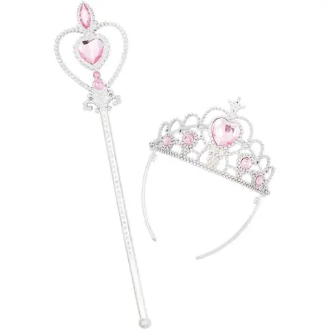 Couronne et baguette de princesse fille - FUNIDELIA - Disney Princesses - Halloween carnaval et fêtes
