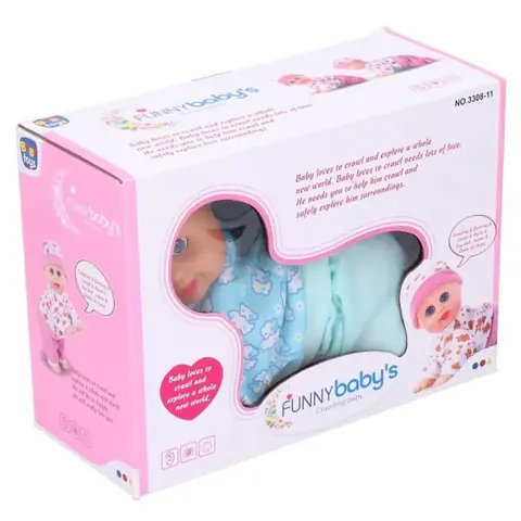 SURENHAP Poupée mignonne électrique Réaliste Mignon Bébé Poupée Électrique Intelligent Riant jeux poupee Petit garçon de 10 pouces